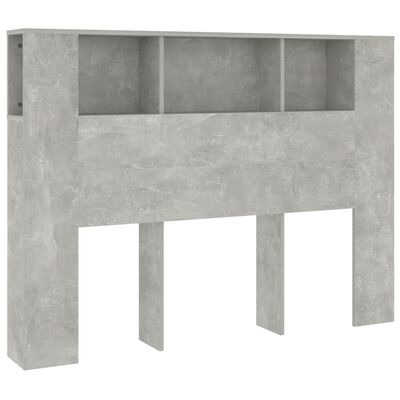 vidaXL Mueble cabecero gris hormigón 140x18,5x104,5 cm