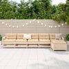 vidaXL Juego de sof&aacute;s de jard&iacute;n 6 piezas madera maciza de pino