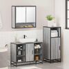 vidaXL Set de muebles de baño 3 pzas madera contrachapada gris sonoma