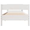 vidaXL Estructura cama sin colch&oacute;n madera maciza pino blanca 100x200cm