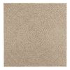 vidaXL Alfombra ZIZUR aspecto yute interior/exterior beige 120x120 cm