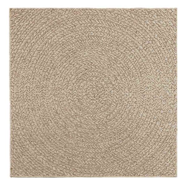 vidaXL Alfombra ZIZUR aspecto yute interior/exterior beige 120x120 cm