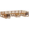 vidaXL Conjunto de sof&aacute;s de exterior 11 pcs Natural