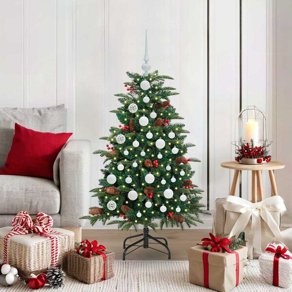 vidaXL &Aacute;rbol de Navidad artificial Verde 120 cm PVC, Metal y Pl&aacute;stico