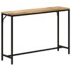 vidaXL Mesa consola madera maciza mango rugosa y hierro 110x30x75 cm