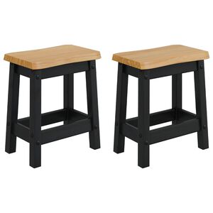 VidaXL Taburete de bar EKAI 2 pcs Negro 40 x 29 x 45,5 cm