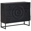 vidaXL Cajonera con caj&oacute;n Negro 75 x 30 x 65 cm
