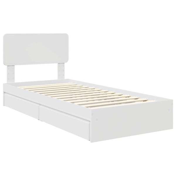 vidaXL Cama con almacenamiento 90 x 200 cm Madera de ingenier&iacute;a