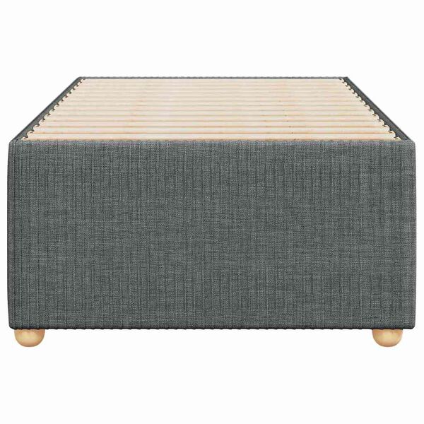 vidaXL Estructura de cama sin colch&oacute;n tela gris oscuro 90x200 cm