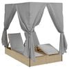 vidaXL Tumbona doble Ajustable Gris 205 x 129 x 200 cm rat&aacute;n sint&eacute;tico