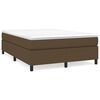 vidaXL Estructura de cama con somier tela marrón oscuro 140x190 cm