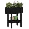vidaXL Jardinera madera maciza de pino negro 62x30x69 cm