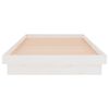 vidaXL Estructura de cama sin colchón madera maciza blanco 100x200 cm