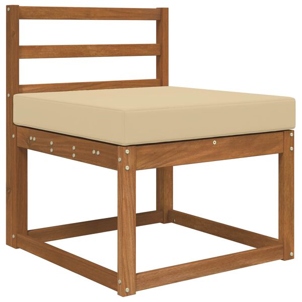 vidaXL Coj&iacute;n para sof&aacute; de exterior Beige 60 x 60 x 8 cm Poli&eacute;ster