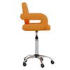 vidaXL Sillas de comedor giratorias 2 uds cuero sint&eacute;tico naranja
