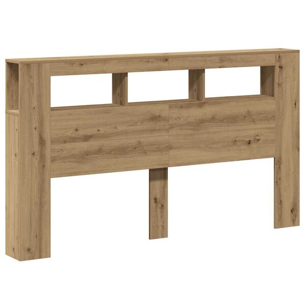 vidaXL Cabecero LED madera ingenier&iacute;a roble artisan 180x18,5x103,5 cm