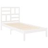 vidaXL Estructura de cama sin colch&oacute;n madera maciza blanco 90x200 cm