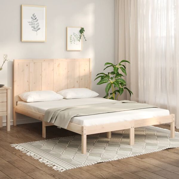 vidaXL Estructura de cama sin colchón madera de pino maciza 120x200 cm