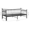 vidaXL Estructura sof&aacute; cama extra&iacute;ble sin colch&oacute;n metal negro 90x200cm