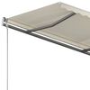 vidaXL Toldo de pie retr&aacute;ctil manual crema 400x300 cm