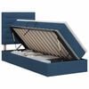 vidaXL Cama con almacenamiento y colch&oacute;n Azul 90 x 200 cm tela