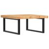 vidaXL Estante de lavabo de pared de acero y madera maciza de roble