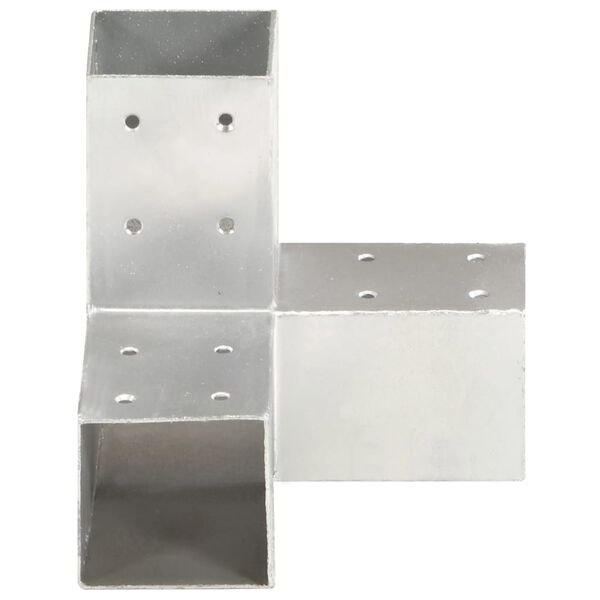 vidaXL Conectores de postes en Y 4 uds metal galvanizado 71x71 mm