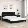 vidaXL Estructura de cama sin colch&oacute;n Hvar cuero sint&eacute;tico negro 160x200 cm