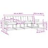 vidaXL Conjunto de sof&aacute;s de exterior 5 pcs Gris Natural y Claro