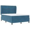 vidaXL Cama tipo Box Spring Azul Oscuro 200 x 160 cm Poli&eacute;ster