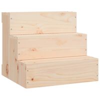 vidaXL Escalera para mascotas madera maciza de pino 40x37,5x35 cm