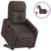 vidaXL Sill&oacute;n el&eacute;ctrico reclinable elevable de tela marr&oacute;n oscuro