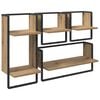 vidaXL Conjunto de estantes de pared Montada en la pared 4 pcs