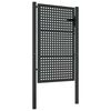 vidaXL Puerta de jard&iacute;n Antracita 100x150 cm Acero