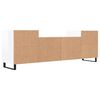 vidaXL Mueble para TV madera contrachapada blanco brillo 160x35x55 cm