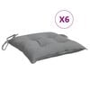 vidaXL Cojines de silla de jard&iacute;n 6 uds tela Oxford gris 50x50x7 cm