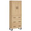 vidaXL Aparador alto madera contrachapada color roble 69,5x34x180 cm