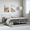 vidaXL Estructura cama sin colch&oacute;n con estribo metal blanco 183x213 cm