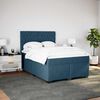 vidaXL Cama box spring con colch&oacute;n terciopelo azul 160x200 cm