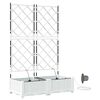 vidaXL Macetero de Jard&iacute;n 2 uds. Blanco 80 x 40 x 126 cm PP