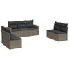 vidaXL Set de sof&aacute;s de jard&iacute;n 7 piezas con cojines rat&aacute;n PE gris