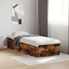 vidaXL Estructura cama sin colch&oacute;n madera roble ahumado 75x190 cm
