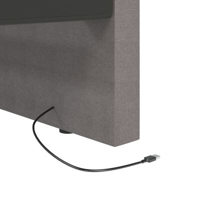 vidaXL Sofá cama con colchón USB de tela gris claro 90x200 cm