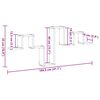 vidaXL Estante de pared con estante Roble artisan 104.5 x 10 x 43 cm