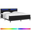 vidaXL Cama tipo Box Spring Negro 180 x 200 cm Cuero sint&eacute;tico