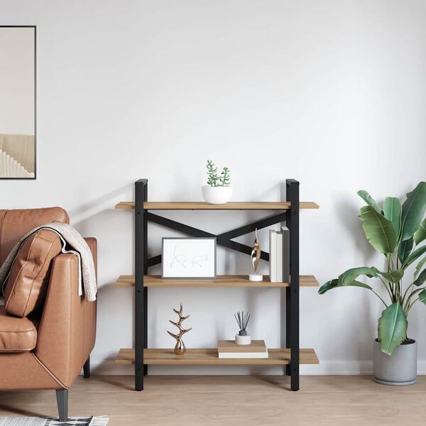 vidaXL Estante de libros Roble artesanal 100 x 33,5 x 102 cm