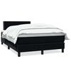 vidaXL Cama box spring con colch&oacute;n terciopelo negro 120x210 cm
