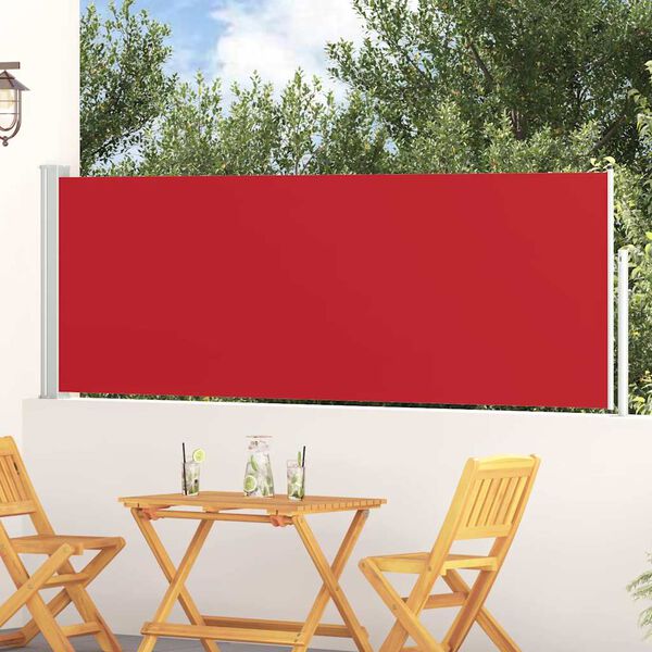 vidaXL Toldo lateral retráctil de jardín rojo 100x300 cm