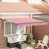 vidaXL Toldo Retr&aacute;ctil Rojo y 350 x 250 cm Poli&eacute;ster y Aluminio