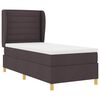 vidaXL Cama con Somier y Colch&oacute;n Gris Oscuro 90x190 cm de Tela tela